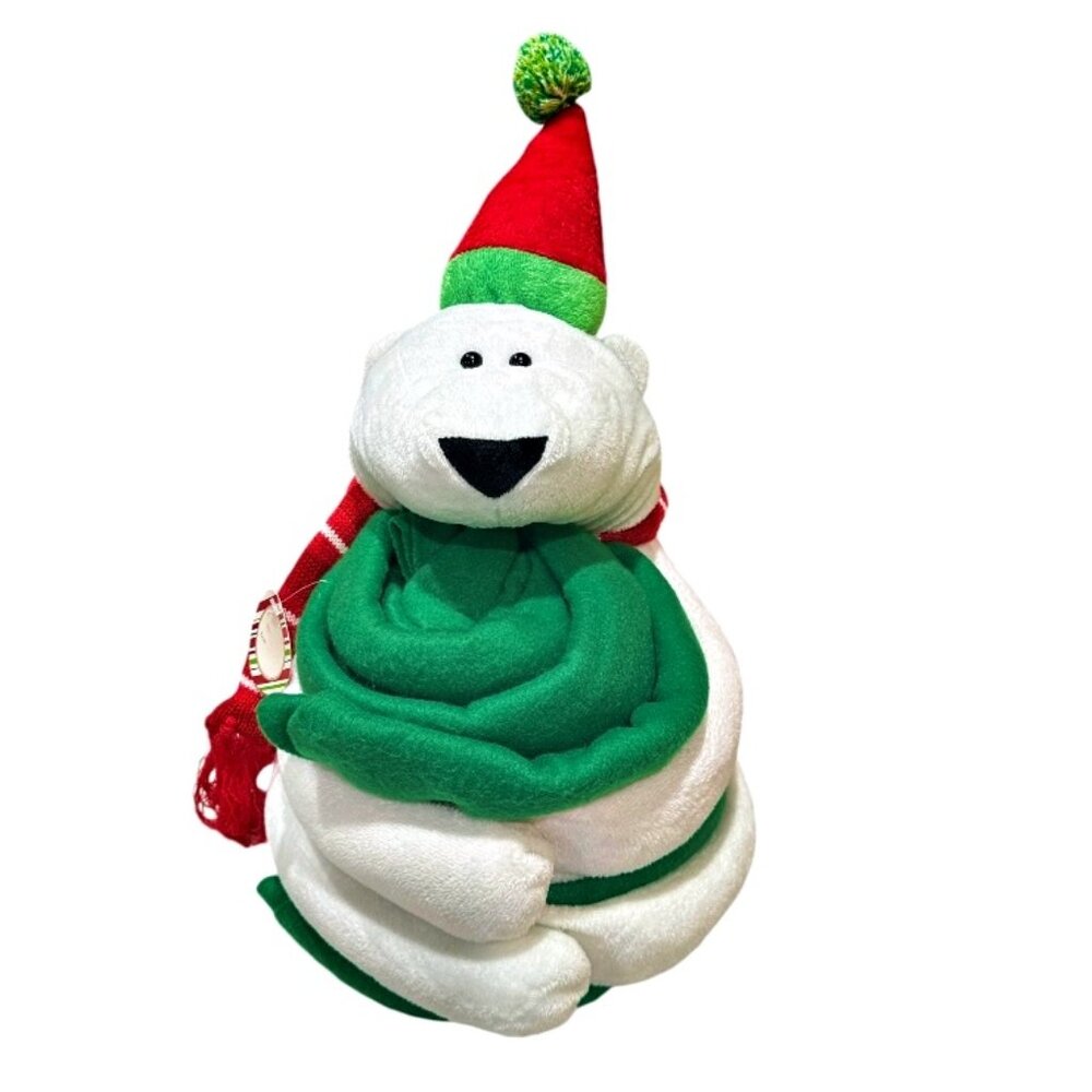 NEW Christmas Polar Bear Fleece Throw Blanket Plush Stuffed Animal Walmart Gift